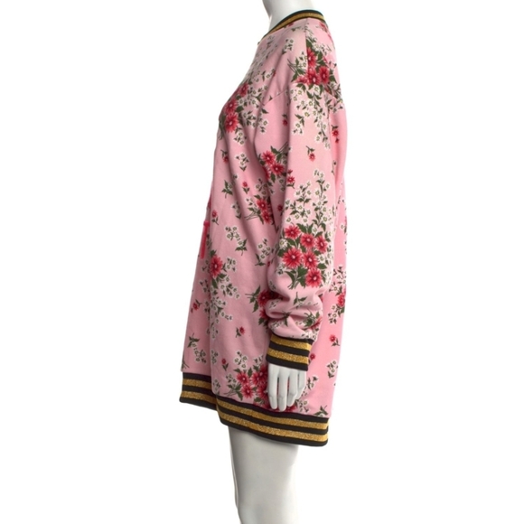 Rodarte printed mini sweatshirt dress  embroidered and glitter accents SZ Meduim - Picture 2 of 16